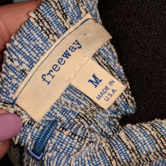 Blue Plaid Tweed Dress - Picture 5 of 5